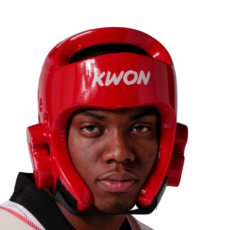 casca karate rosie aprobata WUKF